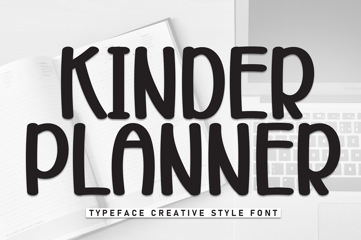 Kinder Planner | Script Font, a Script Font by Scratchones (Photo 1 of 8)