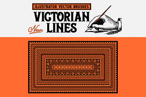 Victorian Lines Vector Brush Kit