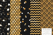 Gold Foil Digital Papers in Black, a Pattern Graphic by Amanda Ilkov (Thumbnail 4 of 4)