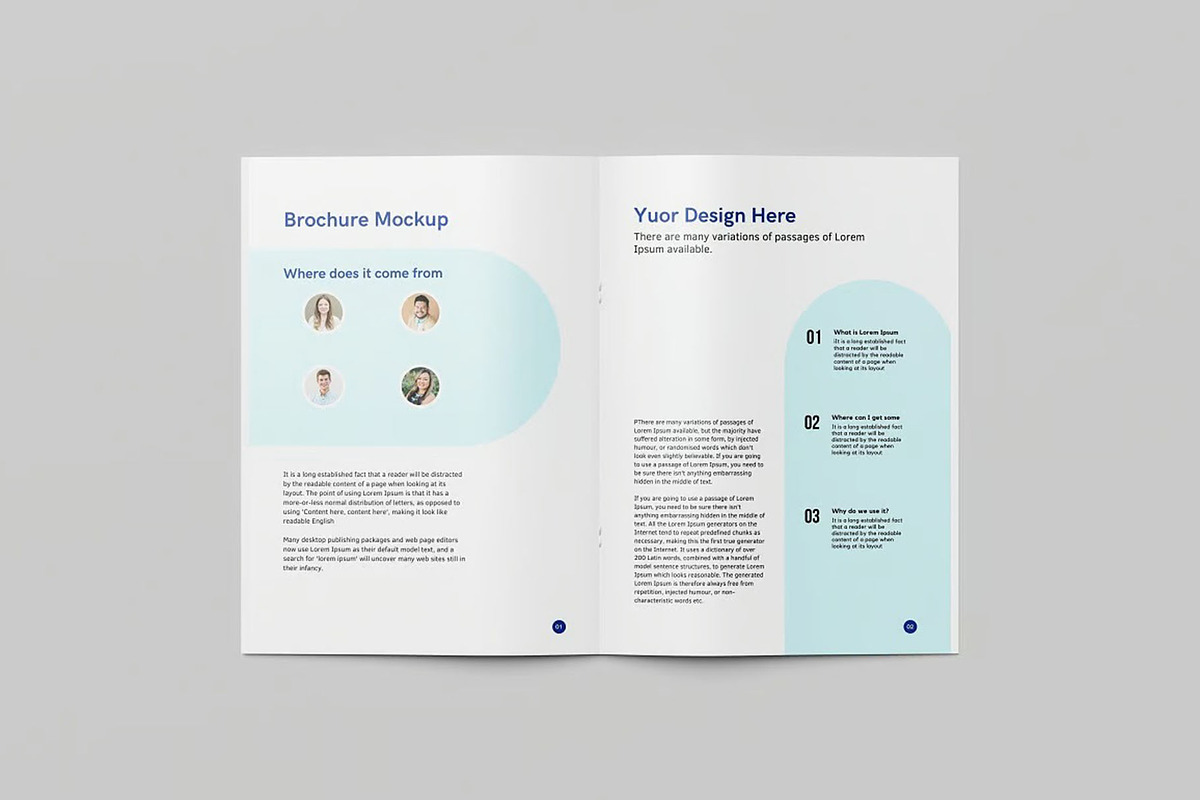 A4 Brochure Mockup, an Advertising Mockup by Se٧enStudio (Photo 4 of 5)