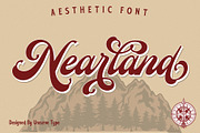 Nearland, a Script Font by uncurve (Thumbnail 1 of 9)