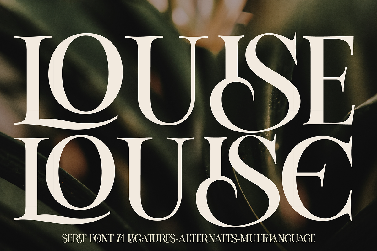 Louise - Elegant Ligatures Serif, a Serif Font by Fortunes Co (Photo 2 of 14)