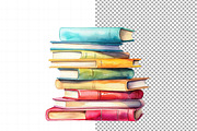 Stack of Books PNG, an Object Illustration by PaintPixelCo (Thumbnail 4 of 6)