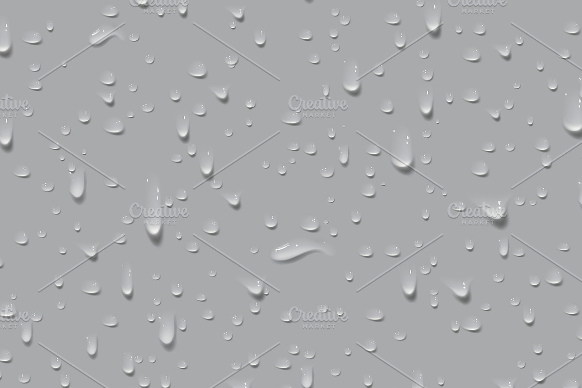 Realistic water drops / rain, an Object Illustration by George Rod (Photo 1 of 3)