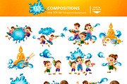 Splash & Smile Songkran Icon, a Person Illustration by CreativeValuation (Thumbnail 3 of 14)