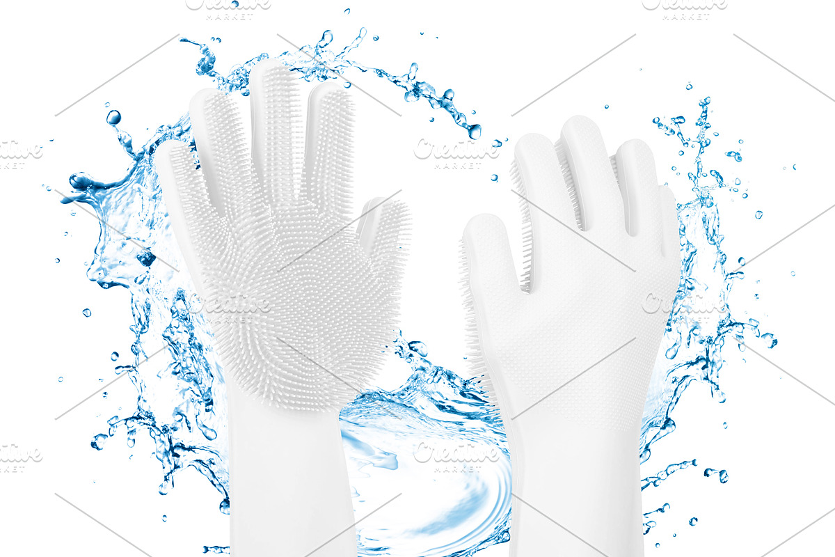 SILICONE GLOVES MOCK-UP (ONLY COLOR), a Product Mockup by Moonlight Creative (Photo 3 of 5)