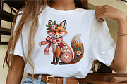Faux Embroidery Christmas Fox with S, an Illustration by CrexoraLab (Thumbnail 2 of 6)
