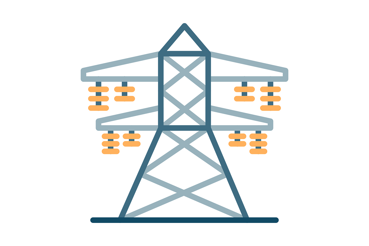 Energy Tower Flat Icon, a Duotone Icon by Pexelpy (Photo 2 of 2)