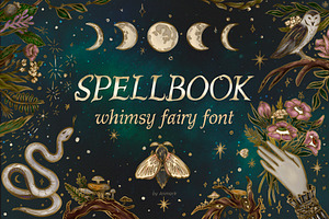 Spellbook. Whimsy Fairy Font