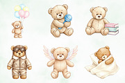 Watercolor Beige Teddy Bear Nursery, an Illustration by Creative Art (Thumbnail 4 of 7)