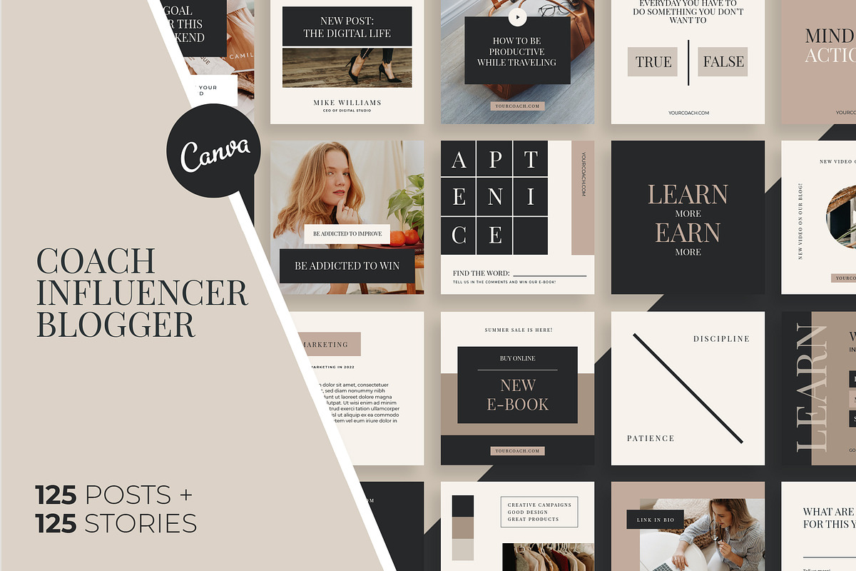 Instagram Creator for Coach Canva, a Social Media Template by Design District (Photo 1 of 33)
