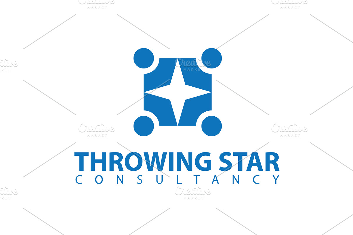 Four persons forming star symbol, a Person Illustration by LogosDen