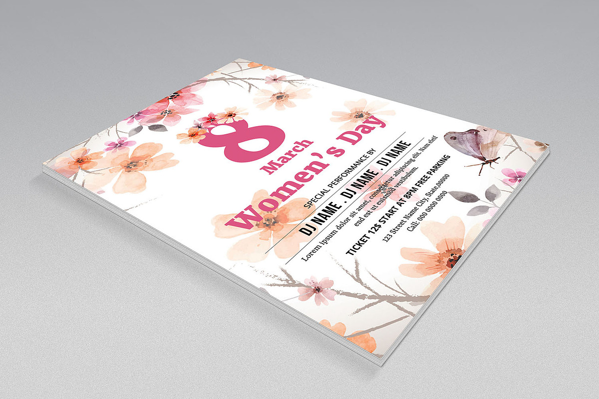 Women's Day Party Flyer, an Invitation Template by Template Shop (Photo 3 of 4)