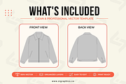 Zip-up Work Jacket Vector Template, a Shirt Mockup by S.i. Graphics (Thumbnail 2 of 3)