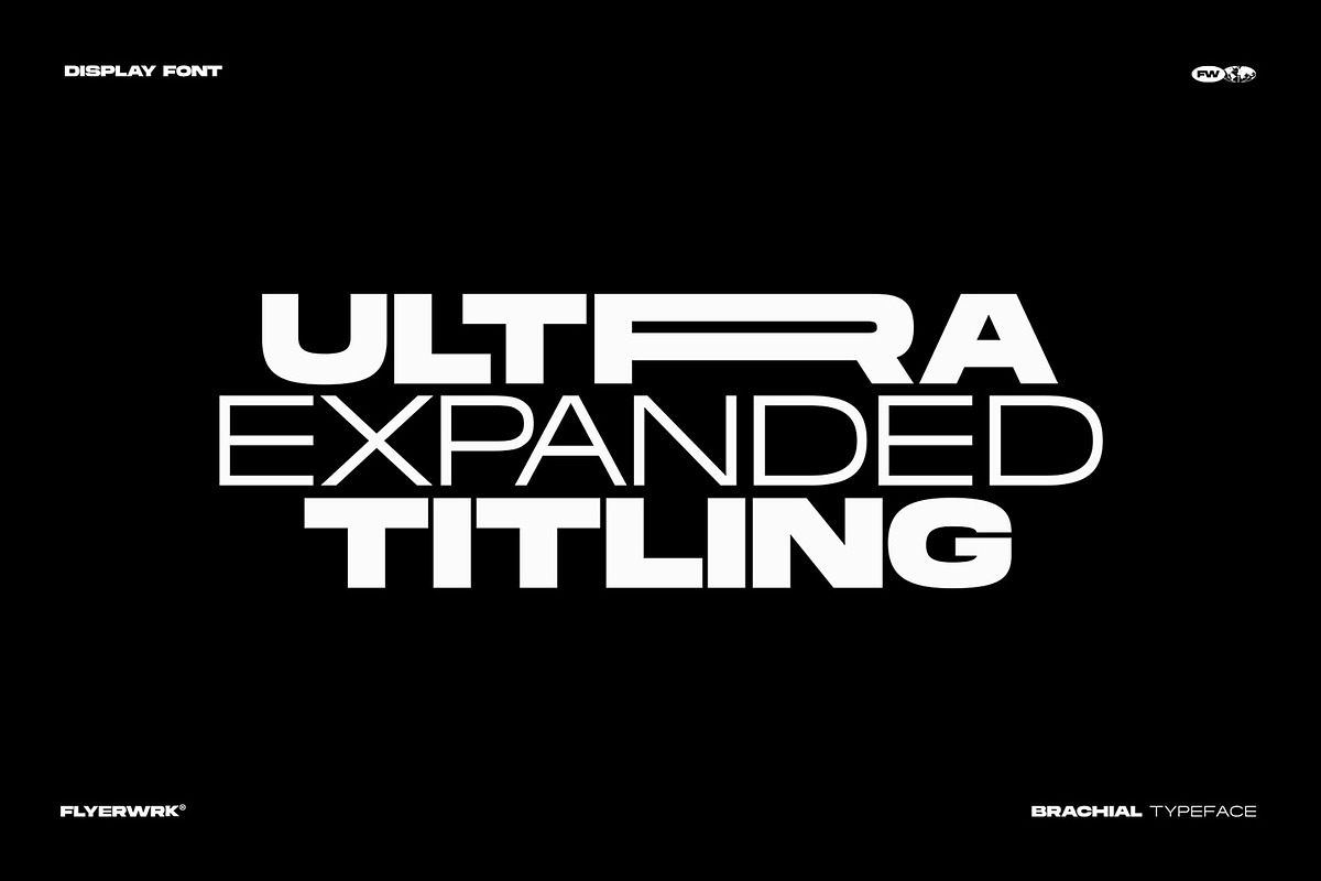 Brachial - Ultra Wide Font, a Sans Serif Font by FLYERWRK (Photo 10 of 10)