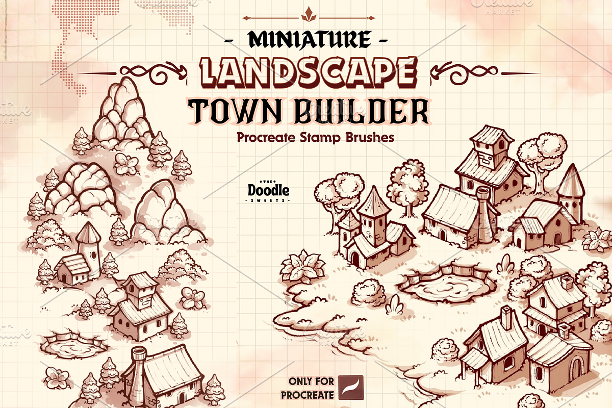 Miniature Builder Stamp Brushes, a Brush Add-On by TheDoodleSweets (Photo 1 of 6)