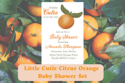 Citrus Orange Baby Shower Party Set, an Invitation Template by Patterndigitpics (Thumbnail 1 of 6)
