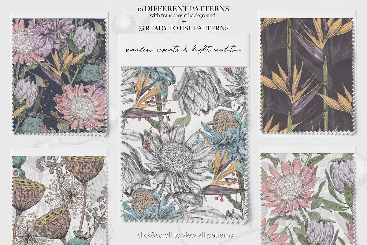 Luxury Sketchy Floral Vintage, a Pattern Graphic by Alisa Fimen Design (Photo 4 of 11)
