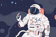 Astronaut exploring outer space, a Person Illustration by Good Studio (Thumbnail 2 of 3)