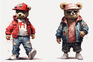 Stylish Teddy Bears In Urban Outfits