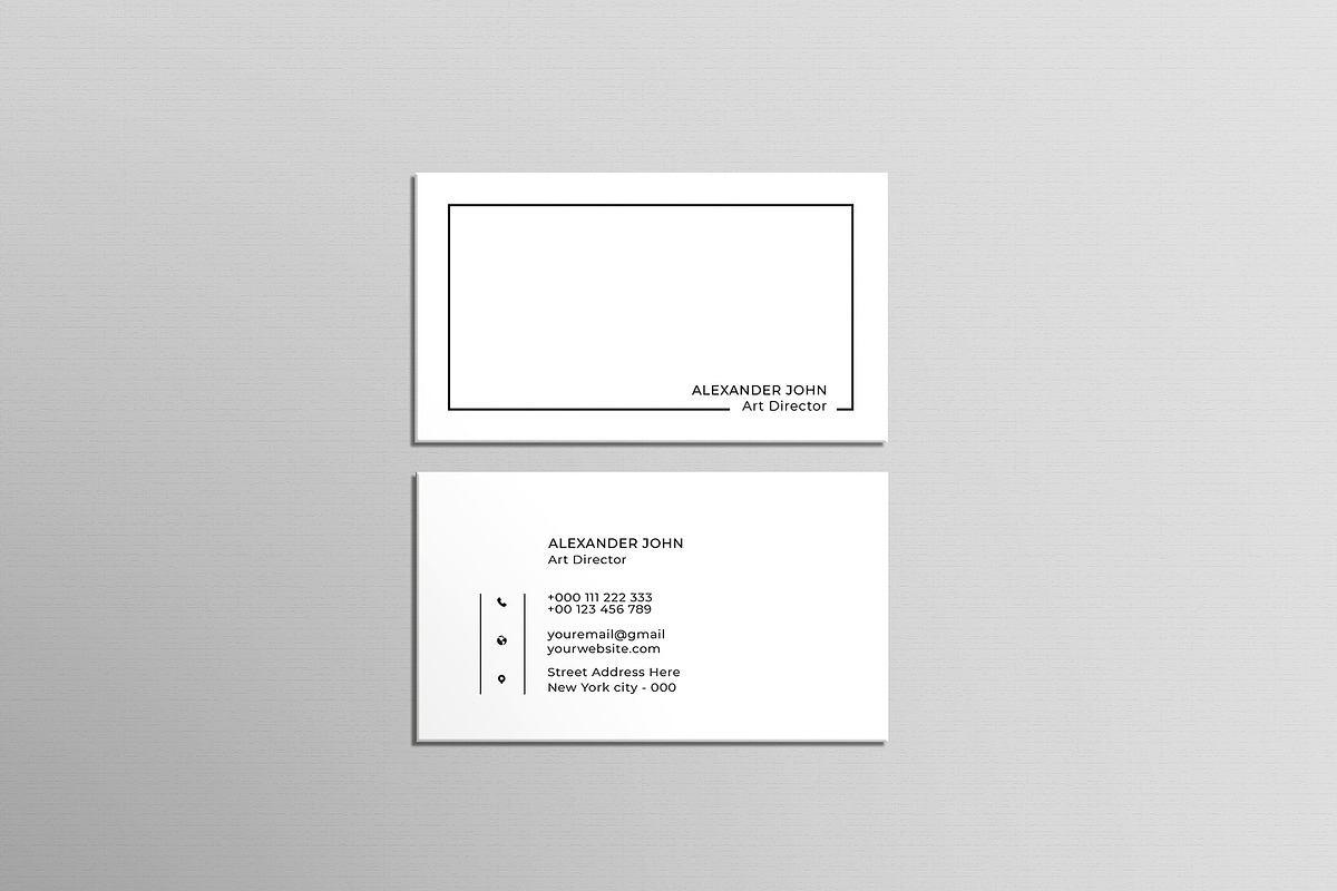 Simple Minimalist Business Card, a Business Card Template by Saman Osama (Photo 1 of 8)
