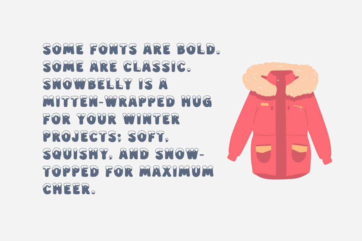 Snowbelly – Cute Winter Display Font, a Sans Serif Font by Cosy Fox (Photo 5 of 6)
