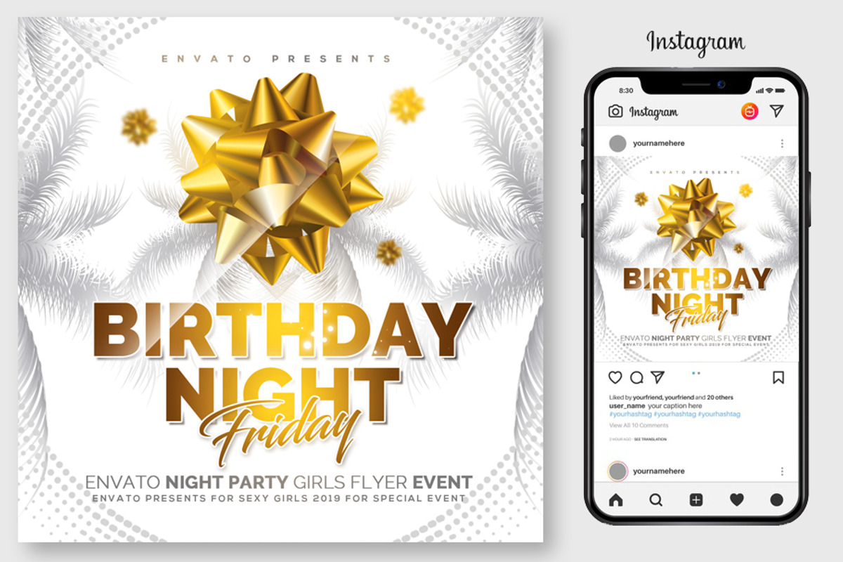 100 Night Club Party Flyers Bundle, a Flyer Template by graphicforest (Photo 14 of 72)
