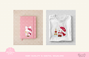 French Paris Christmas Bunny Clipart, an Animal Illustration by Blumensdiary (Thumbnail 4 of 6)