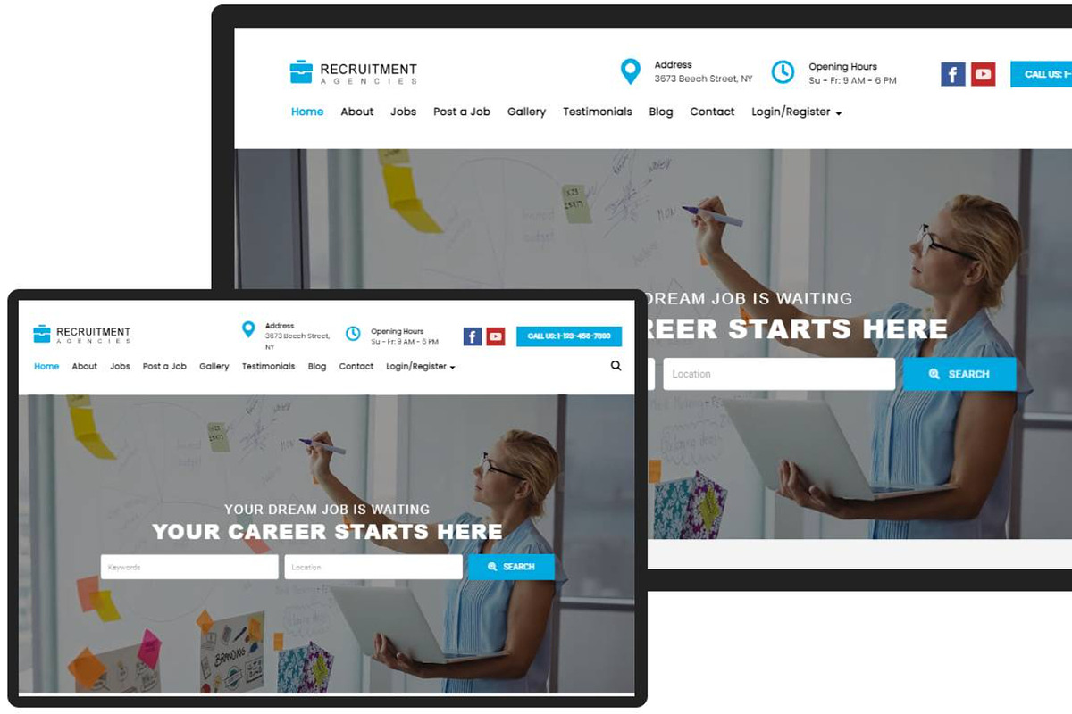 Recruitment Agencies WordPress Theme preview 6