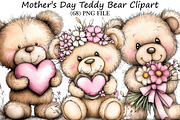 Mother’s Day Teddy Bear Clipart, an Illustration by DreamPrint404 (Thumbnail 1 of 6)
