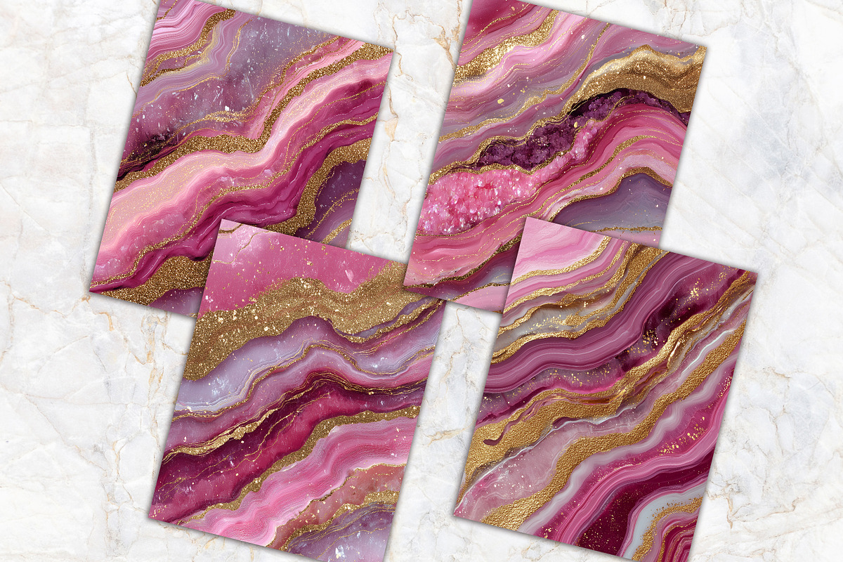 Blush Pink Agate Textures Scrapbooks, a Background Graphic by V Design Creator (Photo 9 of 12)