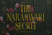 Naraswari - Vintage Serif Font, a Serif Font by Baleee (Thumbnail 1 of 14)