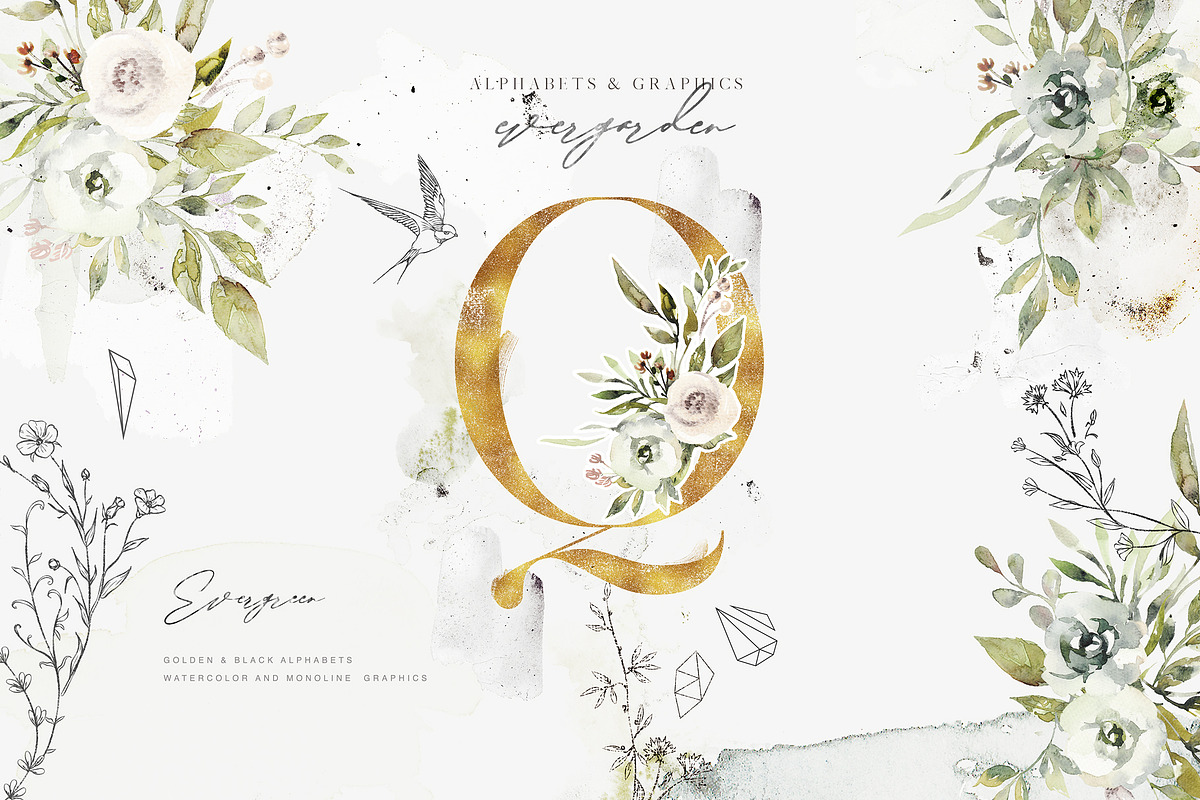 Evergarden Alphabets&Graphics, a Texture Illustration by The Everlasting Story (Photo 1 of 33)