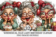 Whimsical Old Lady Birthday Clipart, an Illustration by Craft Nest (Thumbnail 1 of 11)