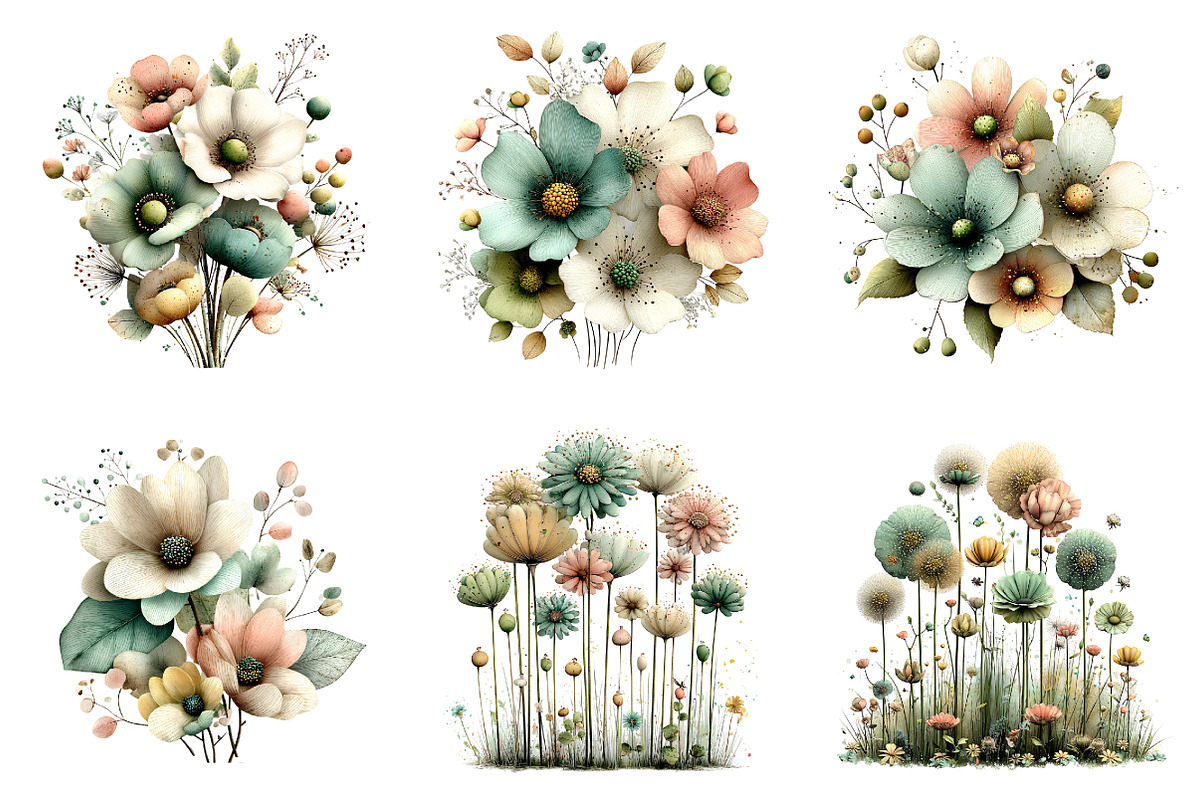 Spring wildflower clipart, an Illustration by SinaCreation (Photo 5 of 11)