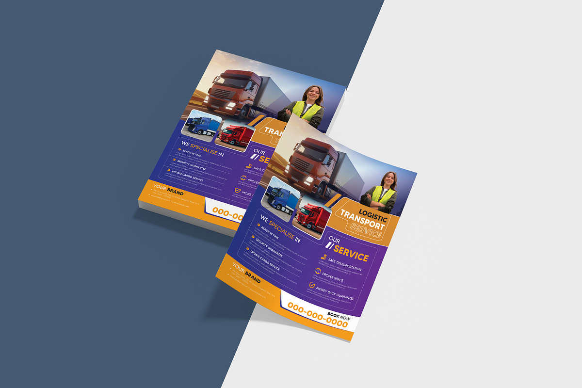 Transport Service Flyer, a Flyer Template by crazyOWL (Photo 2 of 4)