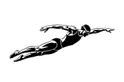 Swimming Sport Silhouette Vector Bun, an Illustration by jahid234 (Thumbnail 25 of 51)