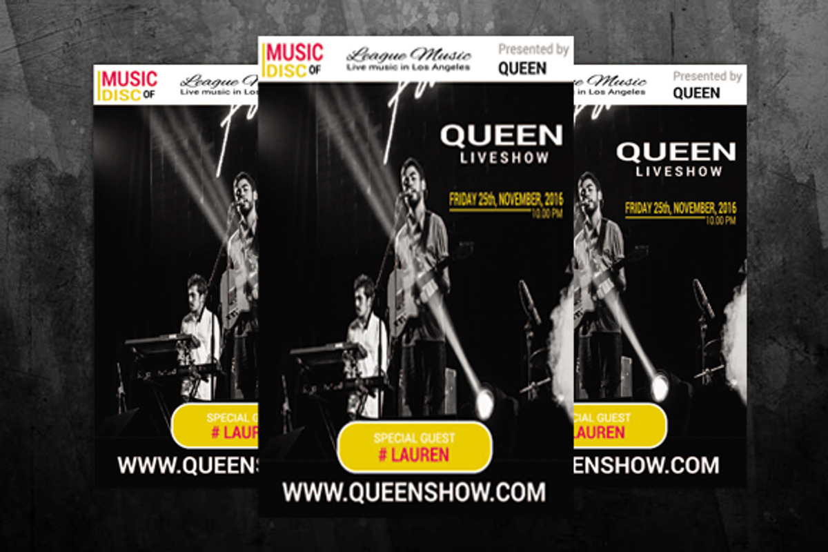 Music Live Show Flyer, a Flyer Template by erikadesign (Photo 2 of 2)