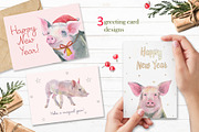 Little Piggies. Watercolor mini set, an Animal Illustration by Nastilustra (Thumbnail 3 of 3)