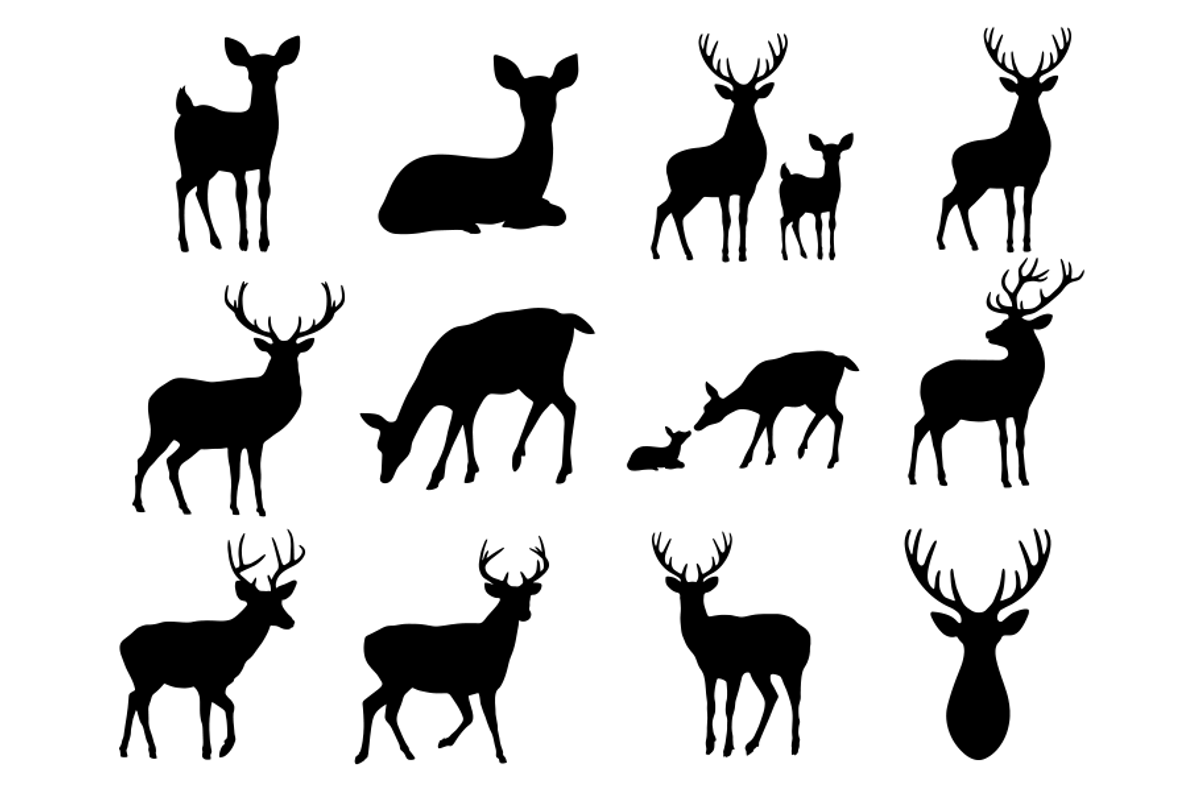 Deer Stencil, Deers Bundles Stencil., an Object Graphic by Doodle Cloud Studio (Photo 2 of 2)
