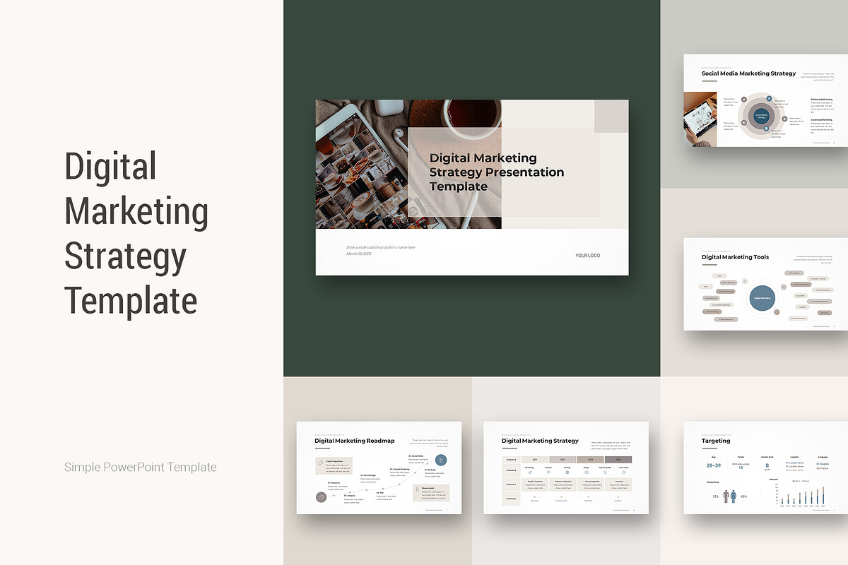 Digital Marketing Strategy Template, a Presentation Template by CreativityForest (Photo 1 of 15)