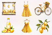 Cozy Yellow Summer Clipart, an Illustration by CreationArt (Thumbnail 3 of 9)