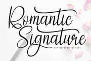 Romantic Signature | Script Font, a Handwritten Font by Scratchones (Thumbnail 1 of 9)