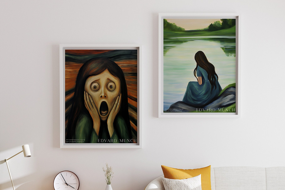 Art Print Poster Edvard Munch Style, an Object Illustration by Vibrand Studio (Photo 2 of 12)