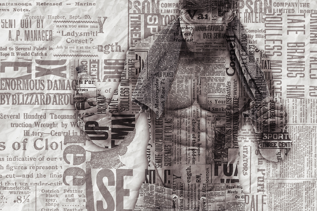Paper print Photoshop Action preview 8