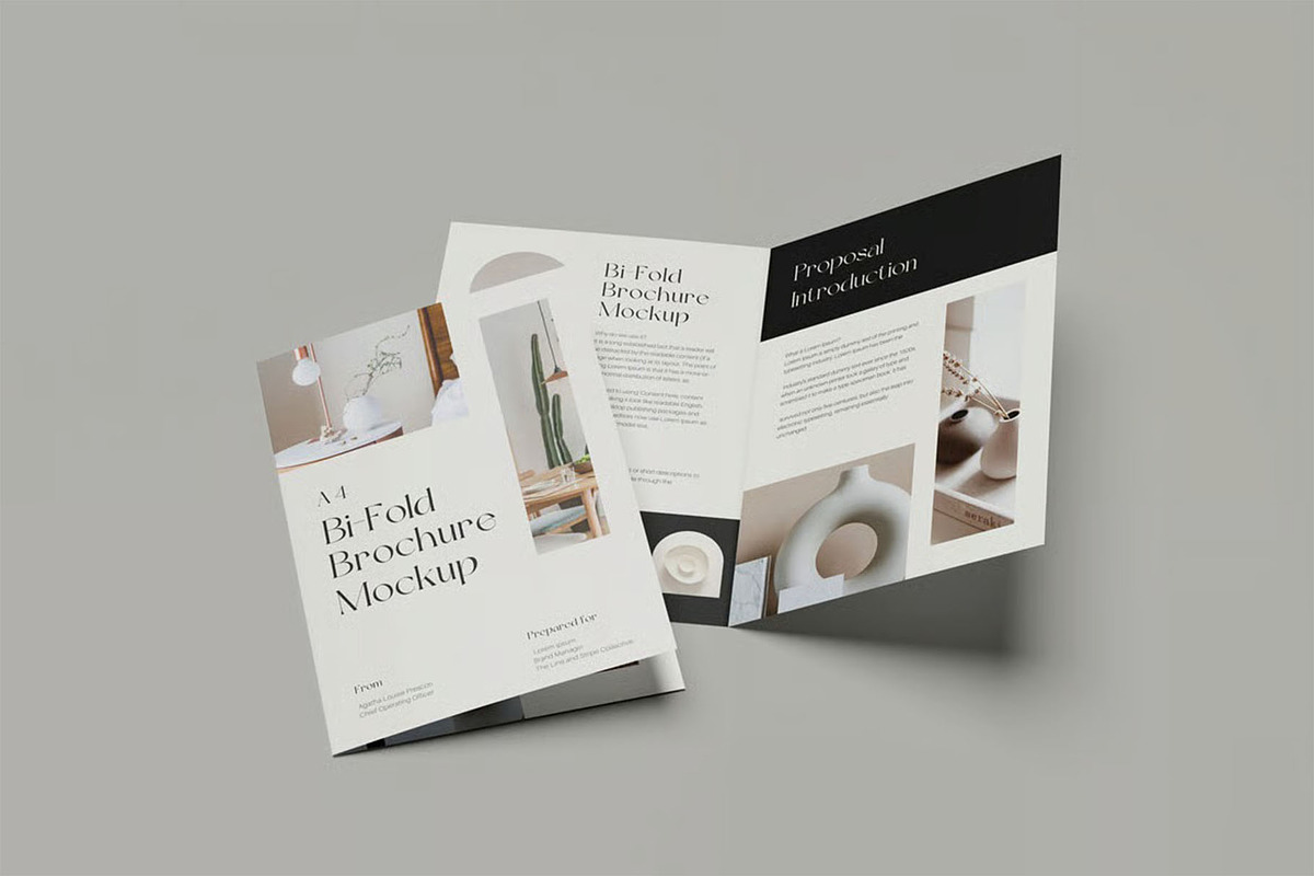 A4 Bi-Fold Brochure Mockup Vol 2, an Advertising Mockup by zpackcreative (Photo 5 of 7)