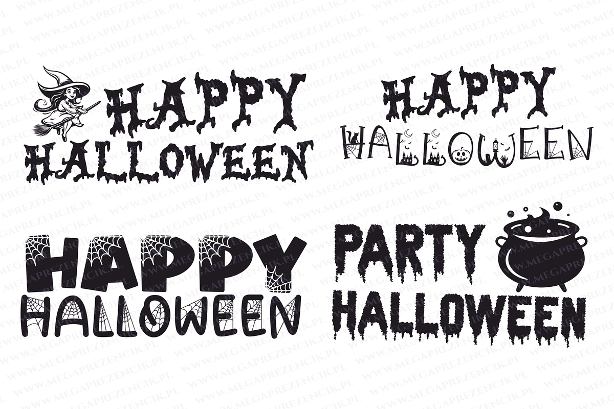 Happy Halloween svg lettering set, an Object Graphic by MegaPrezencik (Photo 5 of 6)