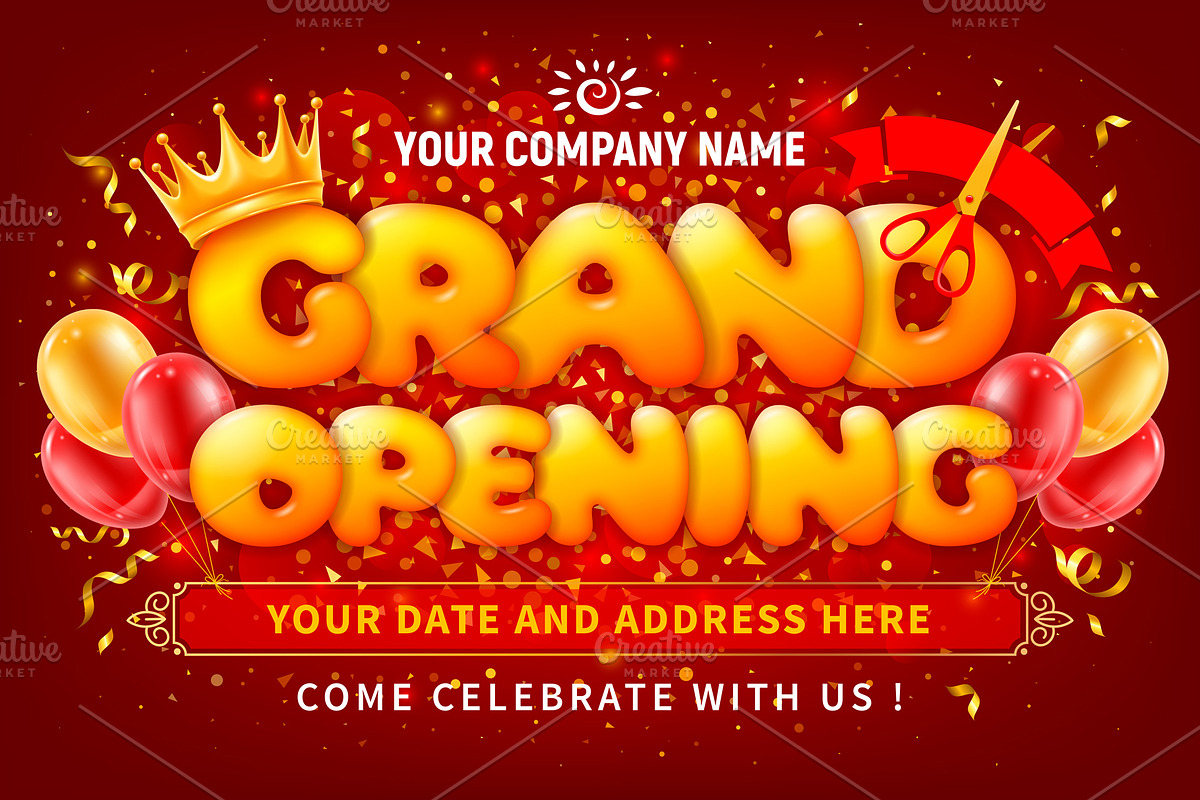 Grand Opening Banner, a Decorative Illustration by Vector beauty (Photo 1 of 3)