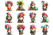 Whimsical Summer Gnome Clipart, an Illustration by DreamArtGraphic (Thumbnail 4 of 4)