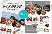 Canva Restaurant Newsletter Template, a Stationery Template by PixelCraft (Thumbnail 1 of 7)
